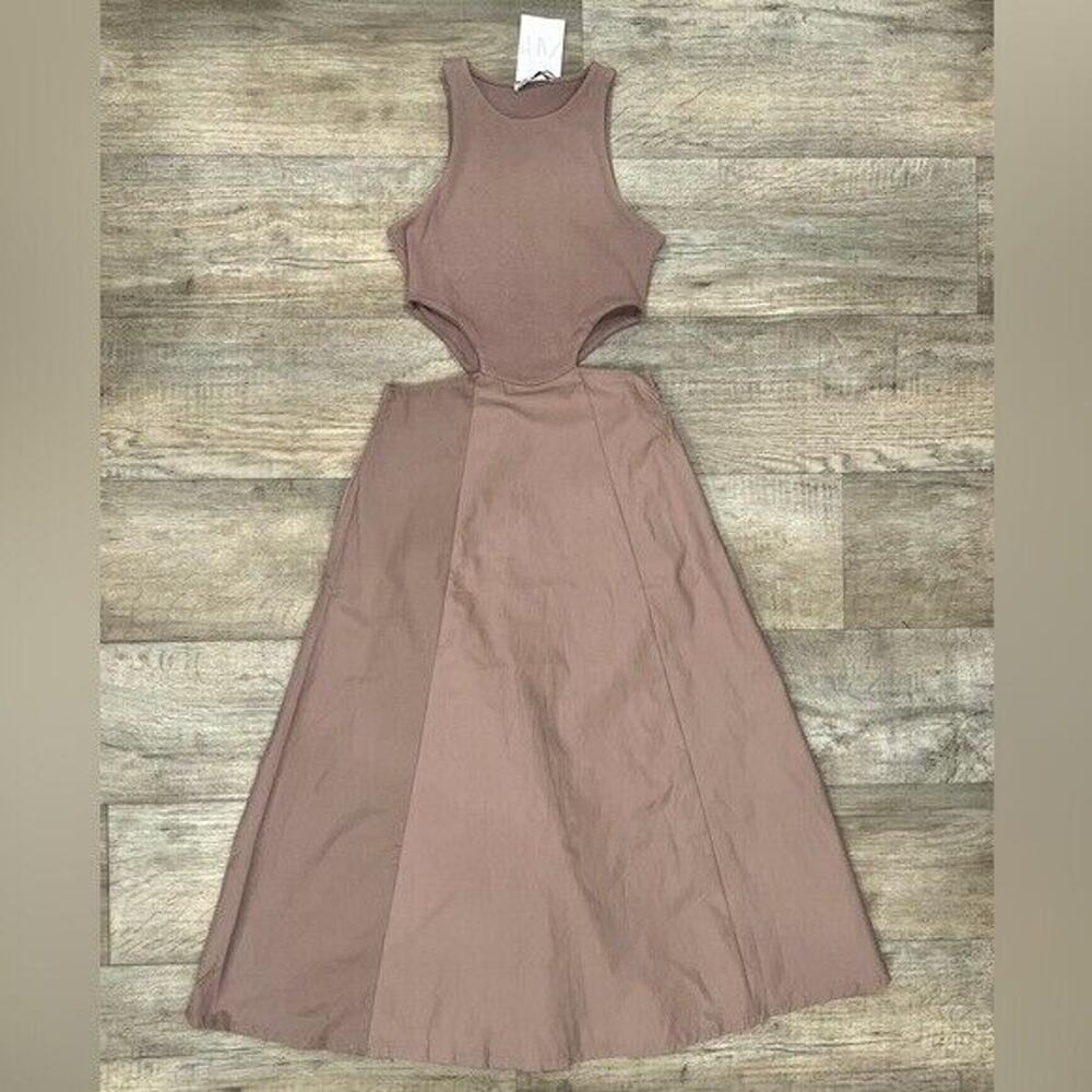ZARA Cut-Out Midi Dress NWT - Picture 15 of 16